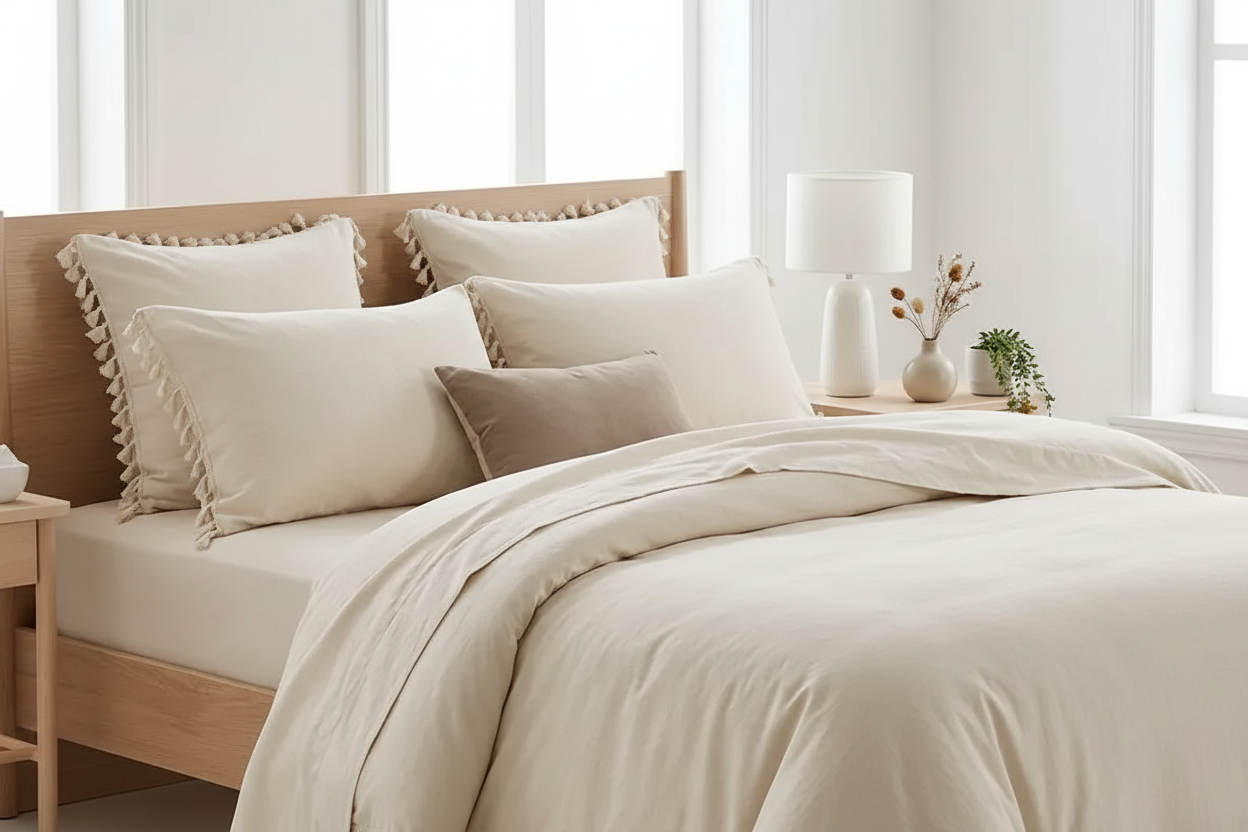 NİL- Nevresim Takımı (Püskül Detay)