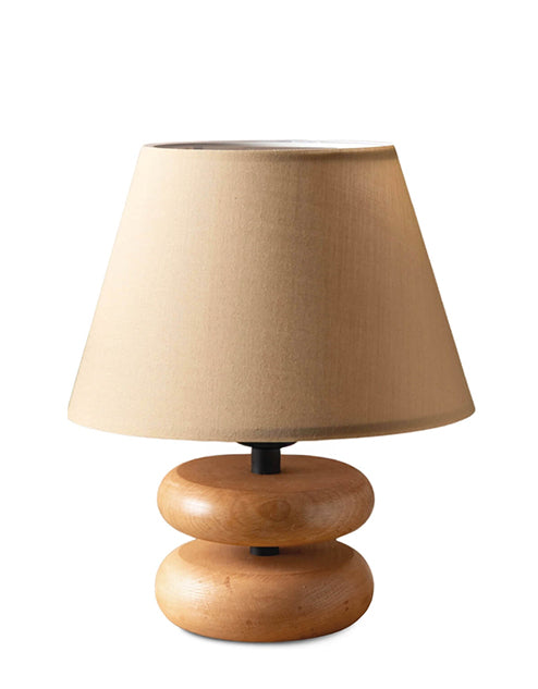 28x22 Natural Ahşap Abajur